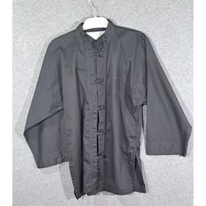 Century Martial Arts Kung Fu Tai Chi Jacket Black Frog Button Size 4 Mens